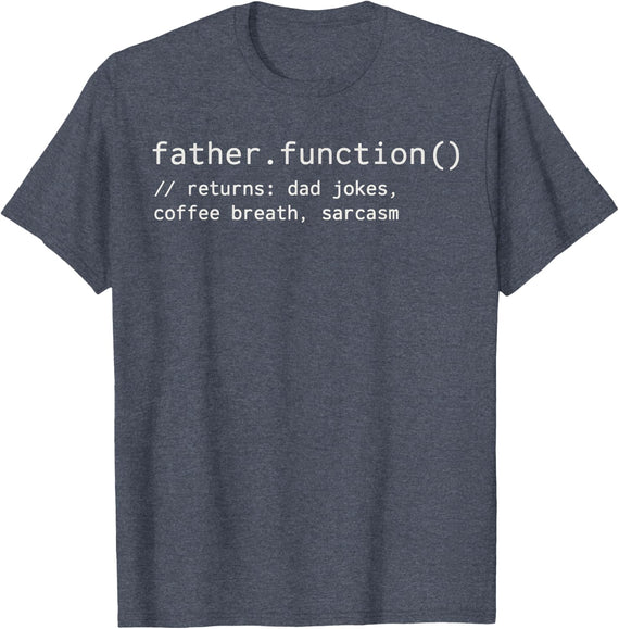 Funny Programmer Dad Software Developer Techie Computer Joke T-Shirt - Heather Blue