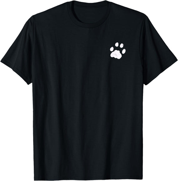 P&L Originals Cat paw print. Pocket style emblem. T-Shirt - Black