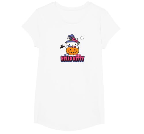 SANRIO Hello Kitty Halloween Spooky Pumpkin T-Shirt - size chart