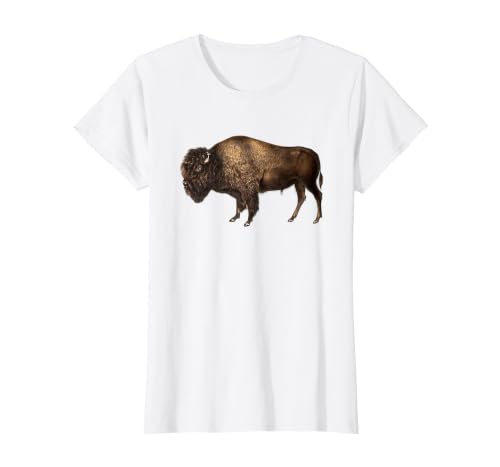 Altes Büffel-Design Buffalo Vintage Retro American Bison T-Shirt - size chart