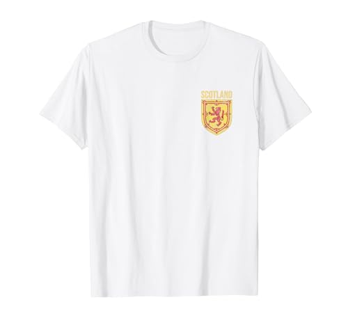 SCOTLAND COAT OF ARMS LION SCOT SCOTTISH Scottish Lion Emblem Scotland Flag Coat of ARMS Independence T-Shirt - size chart