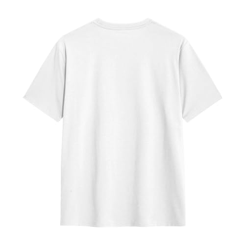 LIXLZH Lovely Cartoon Cats Print Softness Short Sleeve T-Shirt Crew Neck T-Shirts Everyday Casual Wear Gym Sessions White - size chart