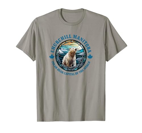 Churchill Polar Bear Shirts & Gifts Churchill Manitoba Canada Polar Bear Capital of The World T-Shirt - size chart