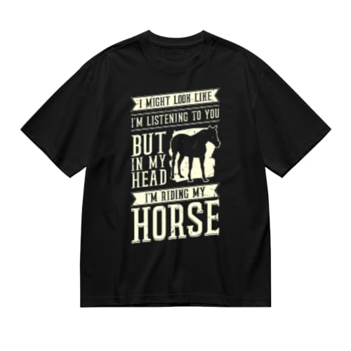SYPPEIPLC Men Solid Cotton T-Shirt Crew Neck Short Sleeve Home is Where My Horse is Casual Daily Tops - size chart