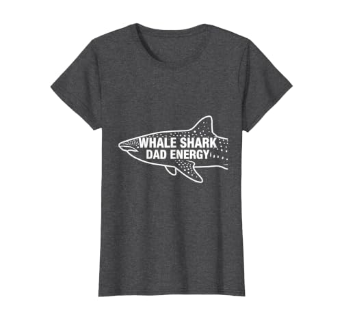 Mademark Whale Shark Dad Energy Ocean Lover Design T-Shirt - size chart