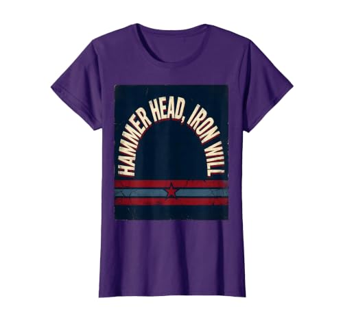 Mademark Hammerhead Shark Hammer Head Iron Will Design T-Shirt - size chart