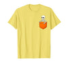 Halloween Spooky Funny Design Skeleton in Pocket Halloween Spooky Funny Skull Costume T-Shirt - size chart
