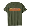 Showing Cattle T-Shirts And Apparel Show Dad - Fun Distressed Look for Showing Pigs T-Shirt - size chart