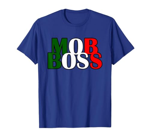Italian Yeah B Mob Boss Italian Flag 1920s Costume Mafia Party T-Shirt - size chart