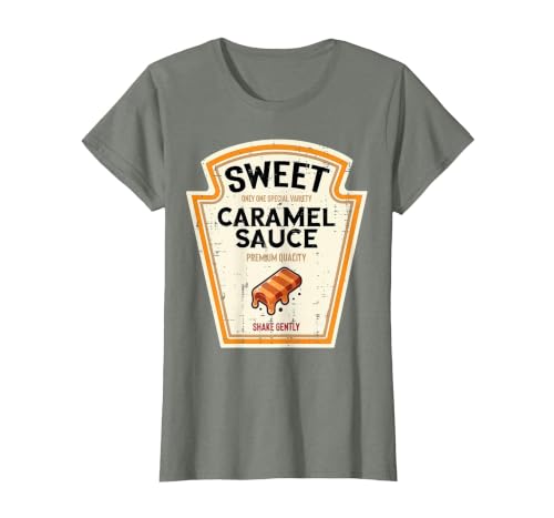Halloween Shirts For Women Men Kids Boys Girls Halloween Caramel Sauce Funny Food Costume Women Men Kids T-Shirt - size chart