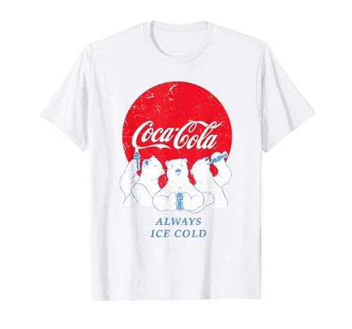 Coca-Cola Coca Cola Always Ice Cold Polar Bears Christmas T-Shirt - size chart