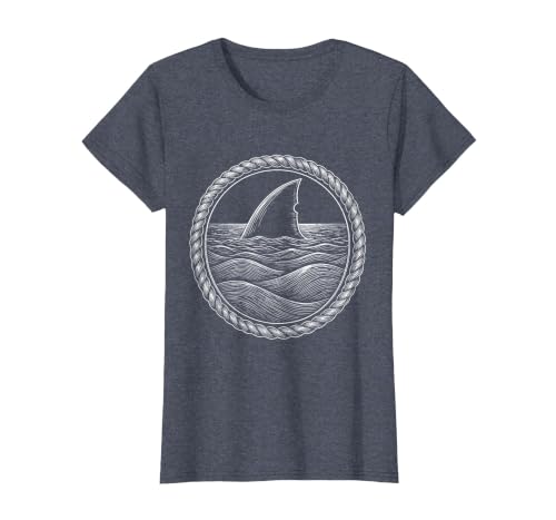 Mademark Shark Tail Diving Into Ocean Depths Graphic T-Shirt - size chart
