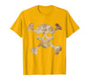 Halloween Designs. Pirate Flag Skull and Crossbones Skeleton Graphic Halloween T-Shirt - size chart