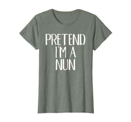 Funny Halloween Group Matching Costumes Idea Pretend I'm A Nun Costume Family Funny Halloween Party T-Shirt - size chart