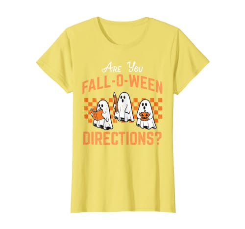 Halloween Shirts For Women Men Kids Boys Girls are You Falloween Directions Funny Halloween Teacher Teach T-Shirt - size