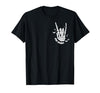 Funny Skeleton Halloween Vintage Stay Spooky Hand Skeleton Happy Halloween Pocket T-Shirt - size chart