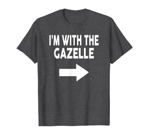ShirtZilla I'm with The Gazelle Halloween Gazelle T-Shirt - size chart