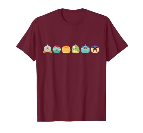 Disney Princess Pumpkins Fall Autumn Lineup of Princesses T-Shirt - size chart