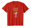 Peanuts Halloween Snoopy Boo Sign T-Shirt - size chart