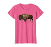 Altes Büffel-Design Buffalo Vintage Retro American Bison T-Shirt - size chart