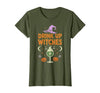 Funny Halloween Tees for Men Women Kids. Drink Up Witches Purple Hat Funny Halloween Men Women T-Shirt - size chart