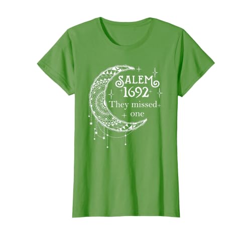 Salem 1692 They Missed One - Salem Witch 1692 Halloween T-Shirt - size chart