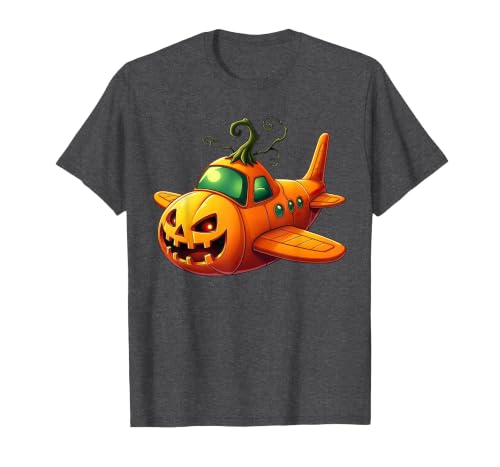 Funny Halloween Airplane Costume for Kid Boy Funny Airplane Pumpkin Pilot Lovers Halloween Mens Boys Kids T-Shirt - size