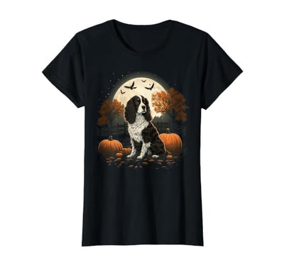Spaniel owner apparel for English Springer Spaniel Pumpkin Spaniel Costume English Springer Spaniel Halloween T-Shirt