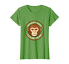 Mademark Monkey Mind Clear Head Sober Living Design T-Shirt - Women - size chart