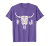 Buffalo Animals Gift Idea Bison Buffalo Skull Animal Design T-Shirt - size chart