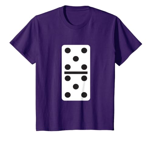 Fun and Easy Halloween Costume T-Shirts - Dominoes Double Five Dominoes Halloween Costume 5 Domino Game T-Shirt - size chart