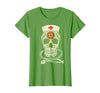 Halloween Nurse Shirts For Women Scrub Costumes Nurse Sugar Skull Stethoscope RN Medical Halloween Costume T-Shirt - size