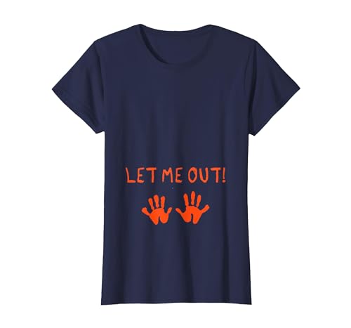 Halloween Pregnancy Costume Funny Tees Let Me Out Halloween Pregnancy Costume Baby Funny T-Shirt T-Shirt - size chart