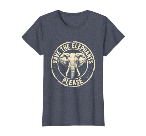 Mademark Save The Elephants Please Wildlife Advocate Design T-Shirt - Women - size chart