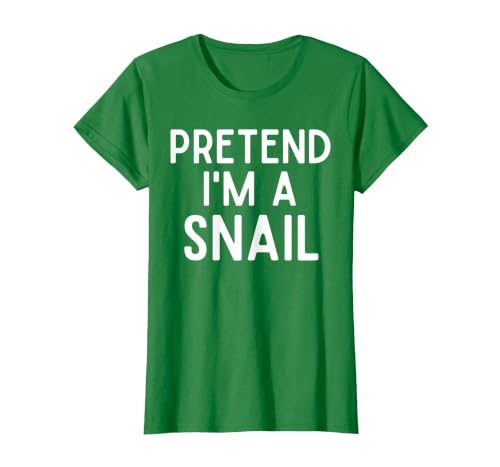 Snail Costume Party Lazy Snail Halloween Costume Pretend I'm A Snail Costume Party Funny Halloween Snail T-Shirt - size chart