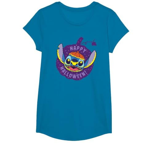 Disney Lilo & Stitch Jack-o’-Lantern Pumpkin Happy Halloween T-Shirt - size chart