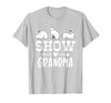 Show Rabbit Grandma T-Shirt — design detail