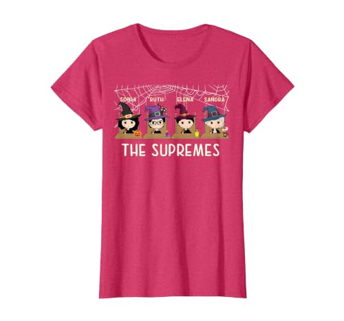 RBG Supremes Court cute gift THE SUPREMES Halloween Cute Woman Supreme Court Justices RBG T-Shirt - size chart