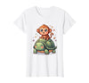 Mademark Small Monkey Riding Giant Tortoise Funny Animal Art T-Shirt - Women - size chart