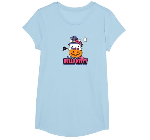 SANRIO Hello Kitty Halloween Spooky Pumpkin T-Shirt - size chart