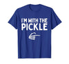 Funny Halloween Costume Holiday Party Gift I'm with The Pickle Funny Halloween Costume Matching Couples T-Shirt - size chart