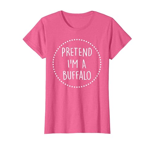 Lazy Funny Halloween Costume Co. Pretend Im a Buffalo Halloween Costume T-Shirt - size chart
