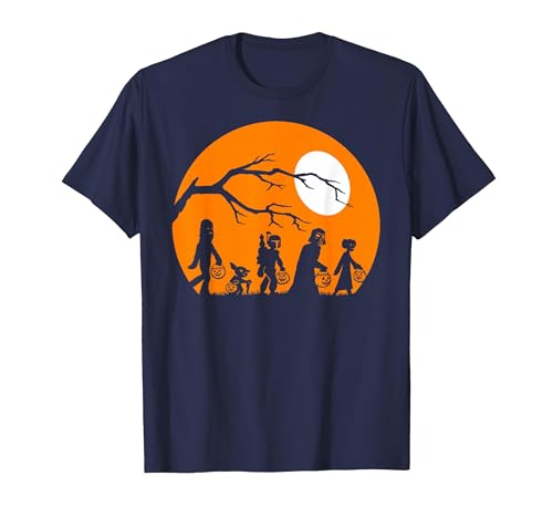 Star Wars Trick Or Treat Halloween Silhouette T-Shirt - size chart