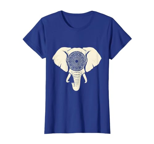 Mademark Elephant Head Ornate Mandala Illustration T-Shirt - Women - size chart