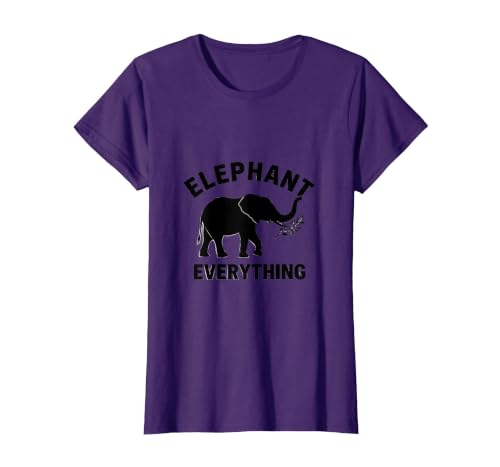 Mademark Elephant Everything Minimalist Animal Lover Design T-Shirt - Women - size chart