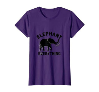 Mademark Elephant Everything Minimalist Animal Lover Design T-Shirt - Women - size chart