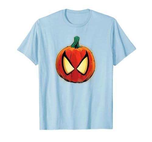Marvel Spider-Man Halloween Spooky Pumpkin Jack-o'-Lantern T-Shirt - size chart