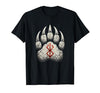 Viking Valhalla Krieger Normanne Runenkreis Götter Berserk Bear Paw Berserk Rune Rune Symbol Viking T-Shirt - size chart