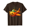 Funny Halloween Airplane Costume for Kid Boy Funny Airplane Pumpkin Pilot Lovers Halloween Mens Boys Kids T-Shirt - size
