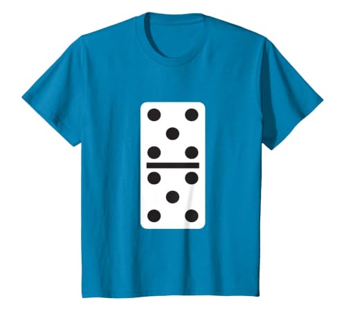 Fun and Easy Halloween Costume T-Shirts - Dominoes Double Five Dominoes Halloween Costume 5 Domino Game T-Shirt - size chart